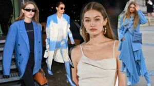 Nebesko plava i uvek naglasak na cipelama: 25 najupečatljivijih stajlinga Gigi Hadid